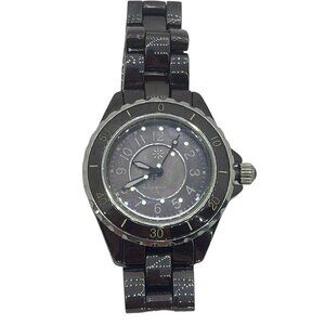 Isaac Mizrahi Live Women's Chocolate Ceramic Quartz Wristwatch Arabic Round 3ATM